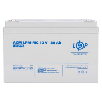 Акумулятор мультигелевий LogicPower LPM-MG 12V - 80 Ah Акумулятор мультигелевий LogicPower LPM-MG 12V - 80 Ah