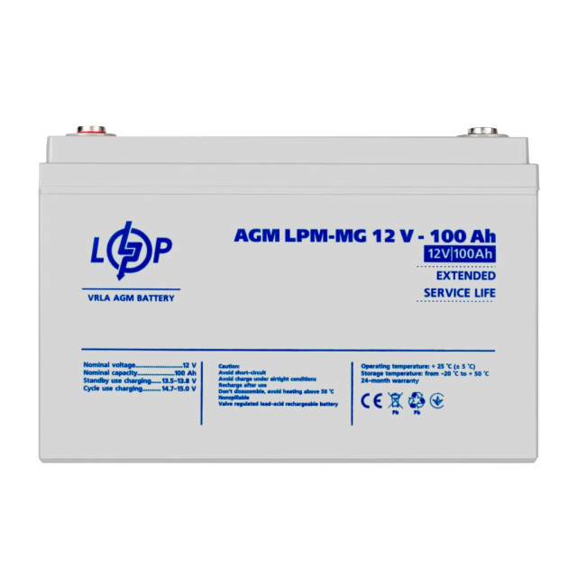 Аккумулятор мультигелевый LogicPower LPM-MG 12V - 100 Ah Аккумулятор мультигелевый LogicPower LPM-MG 12V - 100 Ah