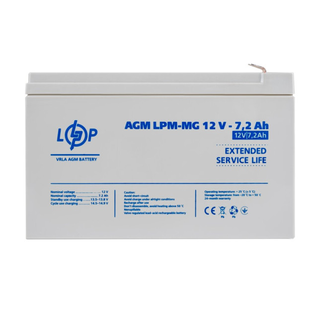 Акумулятор мультигелевий LogicPower LPM-MG 12V - 7.2 Ah Акумулятор мультигелевий LogicPower LPM-MG 12V - 7.2 Ah
