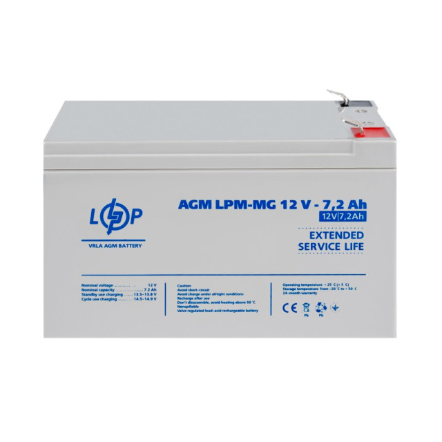 Акумулятор мультигелевий LogicPower LPM-MG 12V - 7.2 Ah Акумулятор мультигелевий LogicPower LPM-MG 12V - 7.2 Ah
