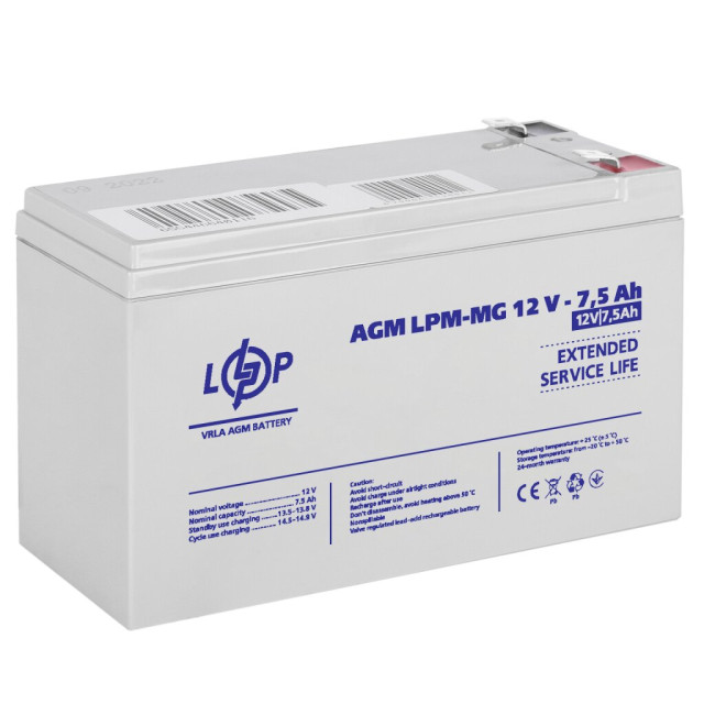 Акумулятор мультигелевий LogicPower LPM-MG 12V - 7.5 Ah Акумулятор мультигелевий LogicPower LPM-MG 12V - 7.5 Ah
