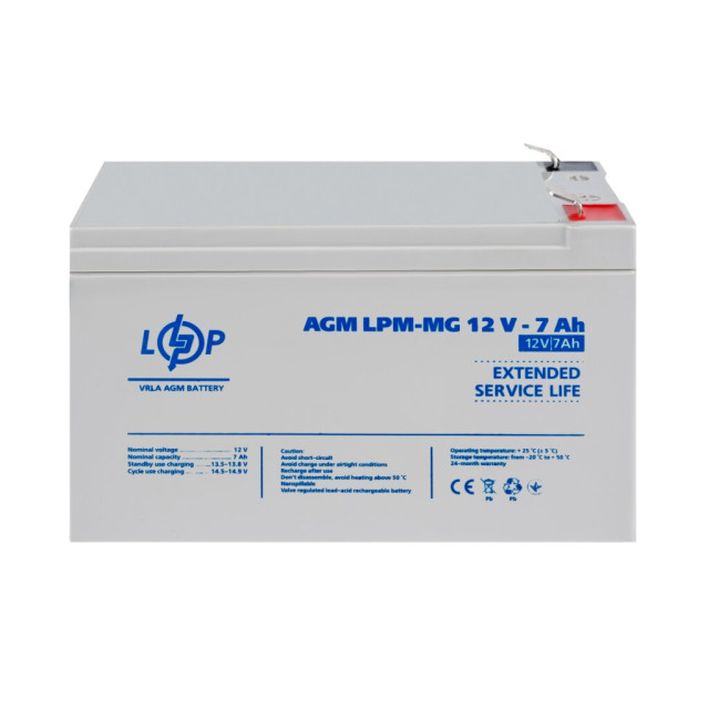 Аккумулятор мультигелевый LogicPower LPM-MG 12V - 7 Ah Аккумулятор мультигелевый LogicPower LPM-MG 12V - 7 Ah