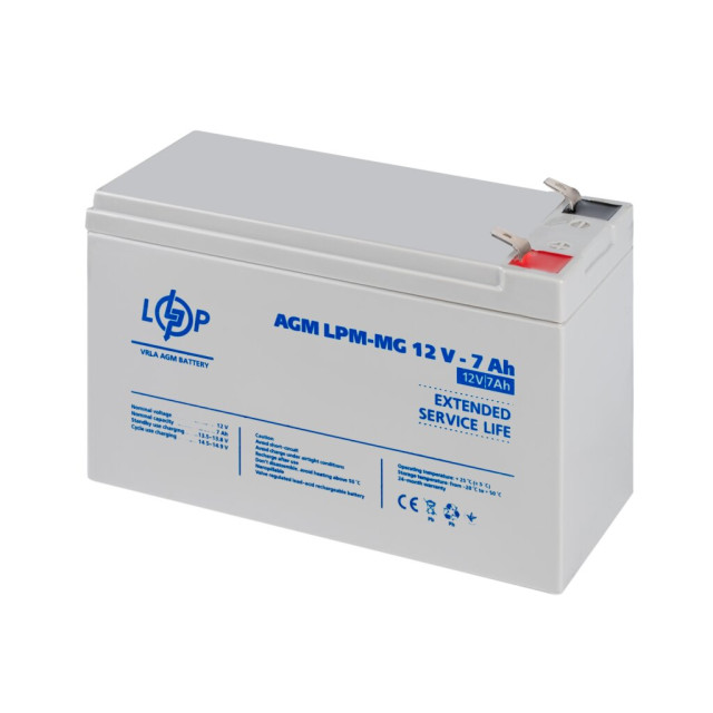 Аккумулятор мультигелевый LogicPower LPM-MG 12V - 7 Ah Аккумулятор мультигелевый LogicPower LPM-MG 12V - 7 Ah