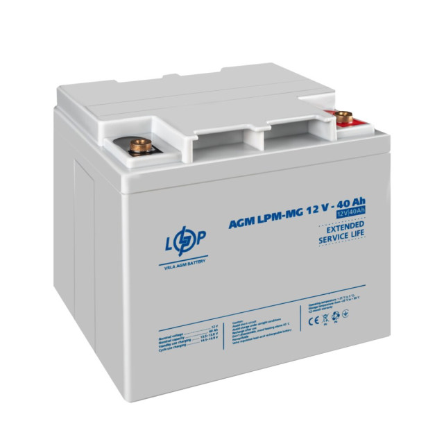 Розпродаж (3874) Акумулятор мультигелевий AGM LogicPower LPM-MG 12V - 40 Ah 09/2023 Розпродаж (3874) Акумулятор мультигелевий AGM LogicPower LPM-MG 12V - 40 Ah 09/2023