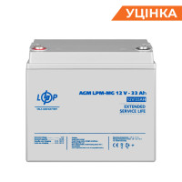 Розпродаж (6558) Акумулятор мультигелевий AGM LogicPower LPM-MG 12V - 33 Ah 09/2023 Розпродаж (6558) Акумулятор мультигелевий AGM LogicPower LPM-MG 12V - 33 Ah 09/2023
