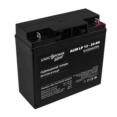 Акумулятор AGM LogicPower LP 12V - 20 Ah Silver