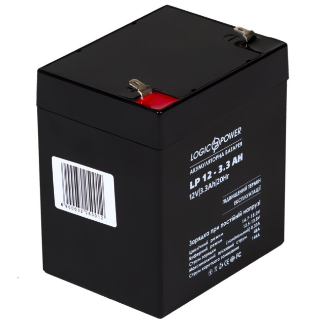 Акумулятор AGM LogicPower LP 12V - 3.3 Ah Silver