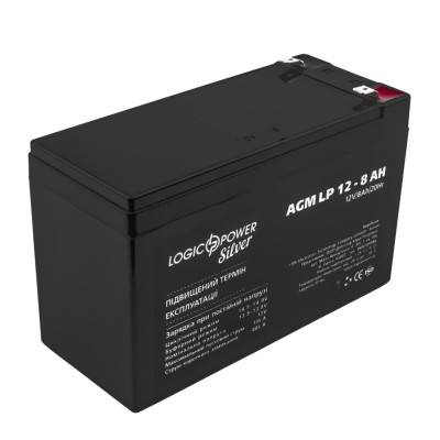 Акумулятор AGM LogicPower LP 12V - 8 Ah Silver