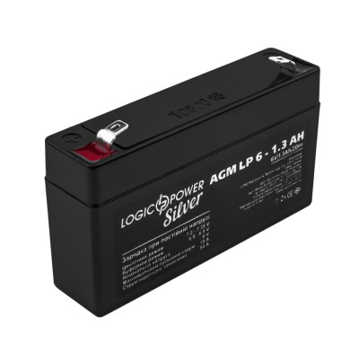 Акумулятор AGM LogicPower LP 6V - 1.3 Ah Silver