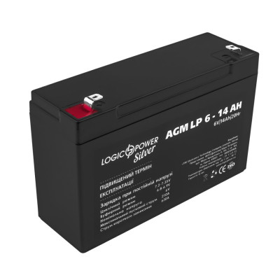 Акумулятор AGM LogicPower LP 6V - 14 Ah Silver