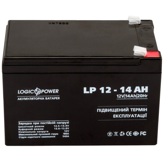 Акумулятор AGM LogicPower LP 12V - 14 Ah Silver Акумулятор AGM LogicPower LP 12V - 14 Ah Silver