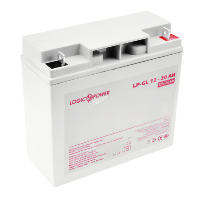 Акумулятор гелевий LogicPower LP-GL 12V - 20 Ah Silver