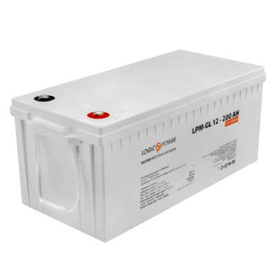 Акумулятор гелевий LogicPower LP-GL 12V - 200 Ah Silver