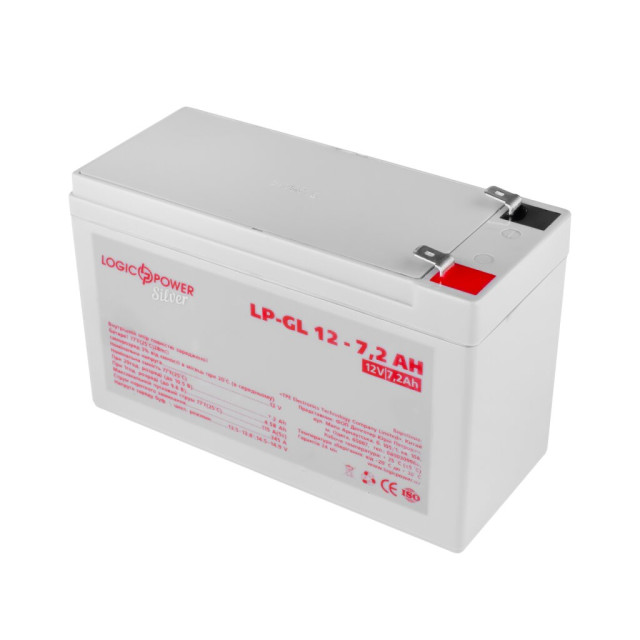 Аккумулятор гелевый LogicPower LP-GL 12V - 7.2 Ah Silver