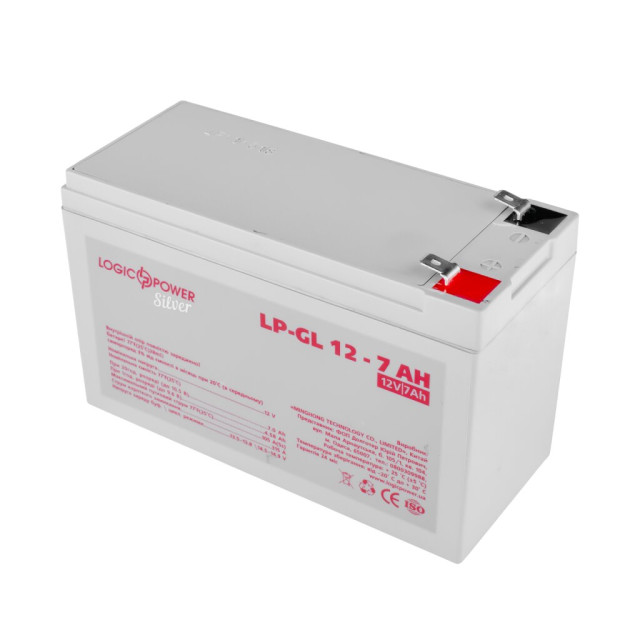 Акумулятор гелевий LogicPower LP-GL 12V - 7 Ah Silver