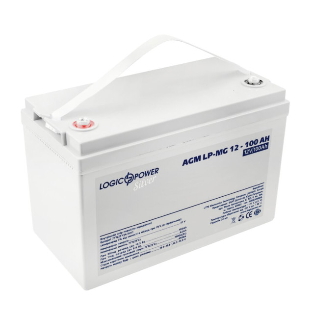 Акумулятор мультигелевий LogicPower LP-MG 12V - 100 Ah Silver