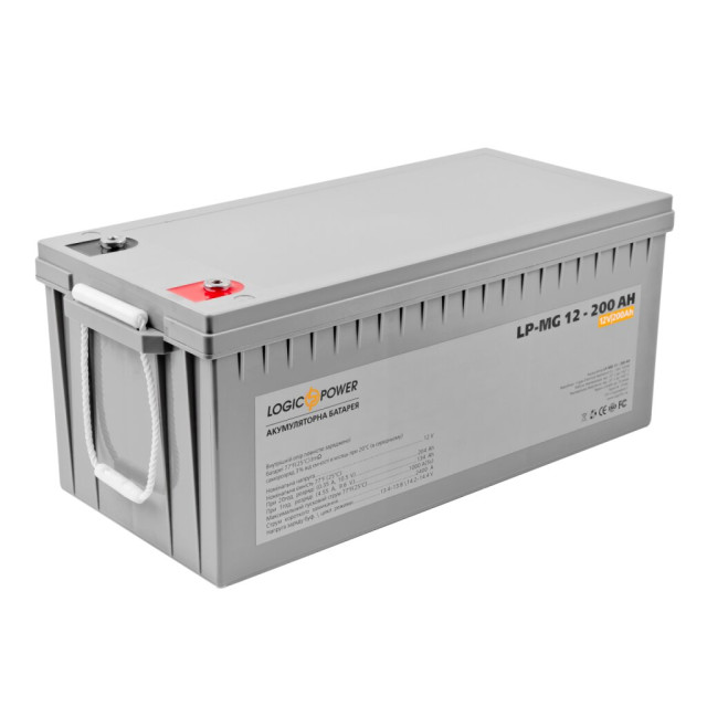 Акумулятор мультигелевий LogicPower LP-MG 12V - 200 Ah Silver
