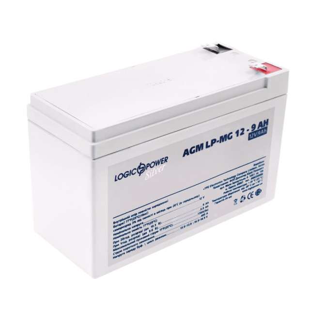 Акумулятор мультигелевий LogicPower LP-MG 12V - 9 Ah Silver