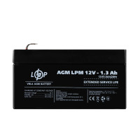 Аккумулятор AGM LogicPower LPM 12V - 1.3 Ah