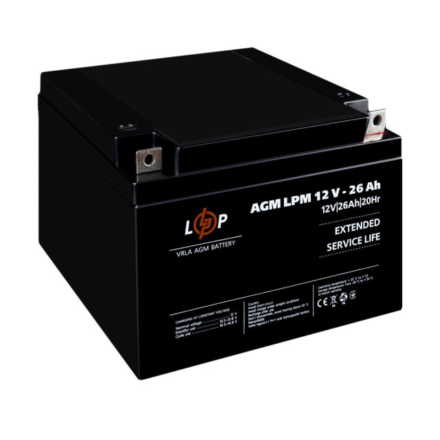 Акумулятор AGM LogicPower LPM 12V - 26 Ah Акумулятор AGM LogicPower LPM 12V - 26 Ah