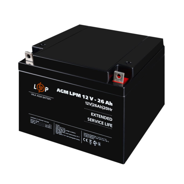 Акумулятор AGM LogicPower LPM 12V - 26 Ah Акумулятор AGM LogicPower LPM 12V - 26 Ah