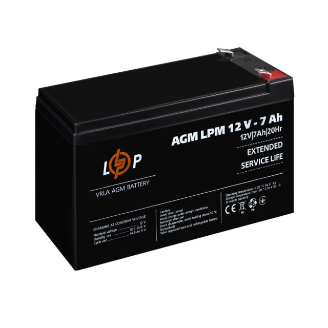 Акумулятор AGM LogicPower LPM 12V - 7 Ah Акумулятор AGM LogicPower LPM 12V - 7 Ah