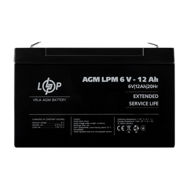Акумулятор AGM LogicPower LPM 6V - 12 Ah Акумулятор AGM LogicPower LPM 6V - 12 Ah