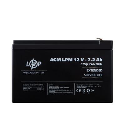Акум. батарея LogicPower LPМ 12- 7,2АН типу AGM, LogicPower LP Акум. батарея LogicPower LPМ 12- 7,2АН типу AGM, LogicPower LP