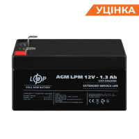 Розпродаж (4131) Акумулятор AGM LogicPower LPM 12V - 1,3 Ah (07-2023)