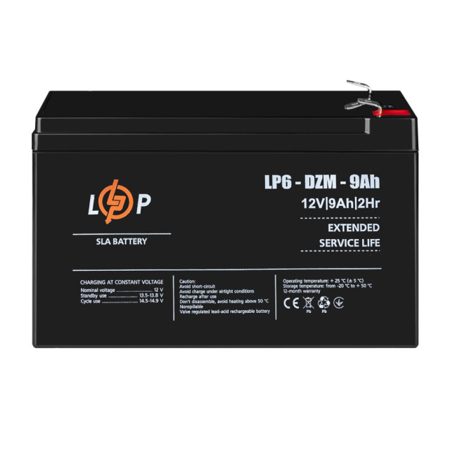 Тяговий свинцево-кислотний AGM акумулятор LogicPower LP 6-DZM-9 Ah Тяговий свинцево-кислотний AGM акумулятор LogicPower LP 6-DZM-9 Ah