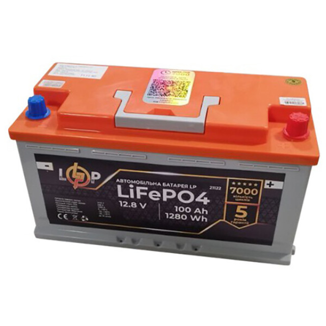 Автомобільний акумулятор Logicpower LiFePO4 12.8В, 100 Аг (21122)