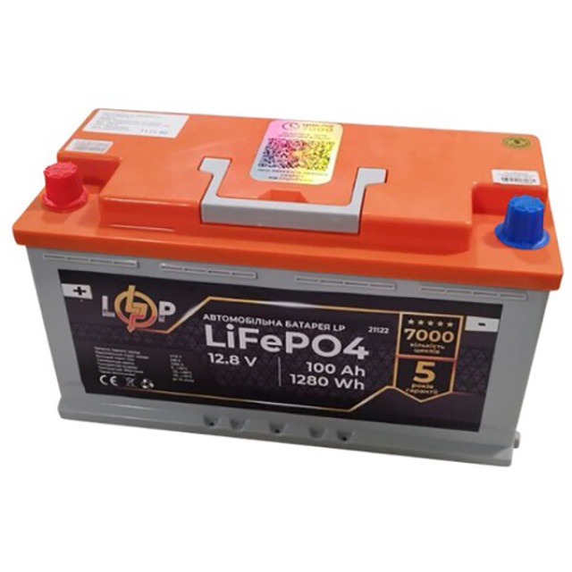Автомобільний акумулятор Logicpower LiFePO4 12.8В, 100 Аг (21123)