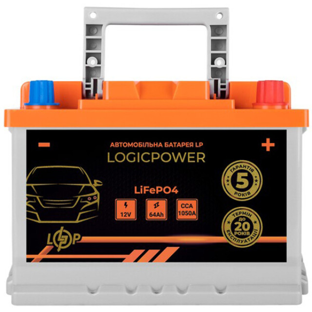 Автомобільний акумулятор Logicpower LiFePO4 BMS 1050 А, 12.8В, 64 Аг (24767) Автомобільний акумулятор Logicpower LiFePO4 BMS 1050 А, 12.8В, 64 Аг (24767)