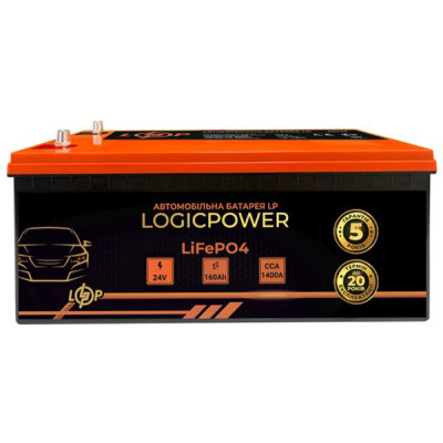 Автомобильный аккумулятор Logicpower LiFePO4 BMS 1400 А, 25.6В, 160 Ач (24773) Автомобильный аккумулятор Logicpower LiFePO4 BMS 1400 А, 25.6В, 160 Ач (24773)