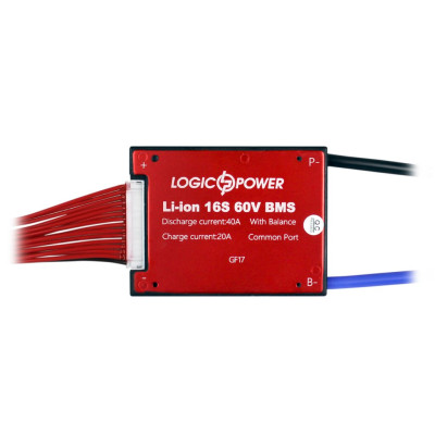 BMS плата (контроллер) LogicPower LP Li-ion 60V 16S Dis 40A Ch 20A BMS плата (контроллер) LogicPower LP Li-ion 60V 16S Dis 40A Ch 20A
