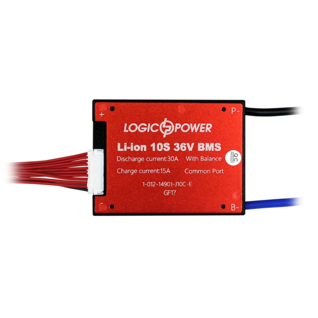 BMS плата LogicPower LP Li-ion 36V 10S Dis 30A Ch 15A
