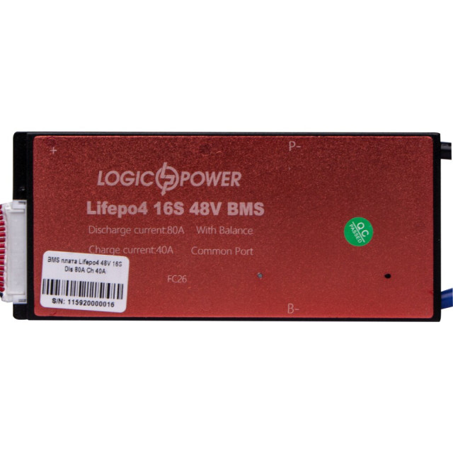 BMS плата LiFePO4 48V 16S Dis 80A Ch 40A BMS плата LiFePO4 48V 16S Dis 80A Ch 40A