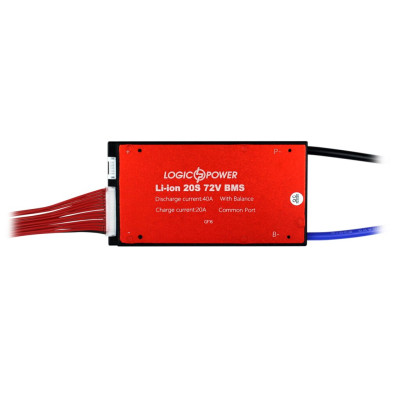 BMS плата LogicPower LP Li-ion 72V 20S Dis 40A Ch 20A
