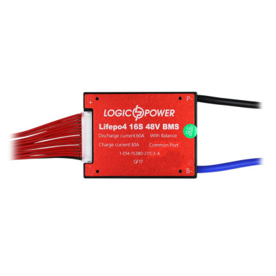 BMS плата LogicPower LP LiFePO4 48V 16S Dis 60A Ch 30A