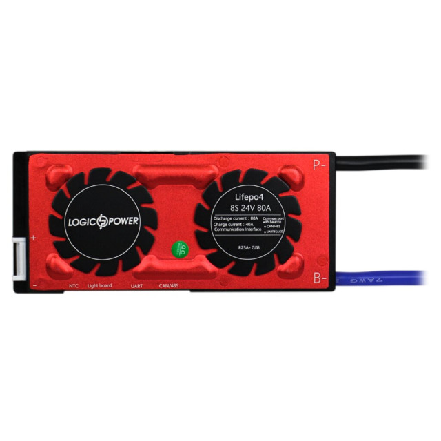 Smart BMS плата LogicPower LP LiFePO4 24V 8S Dis 80A Ch 40A UART+RS485+CAN
