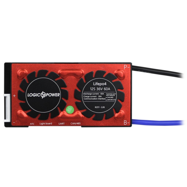 Smart BMS плата LogicPower LP LiFePO4 36V 12S Dis 60A Ch 30A UART+RS485+CAN