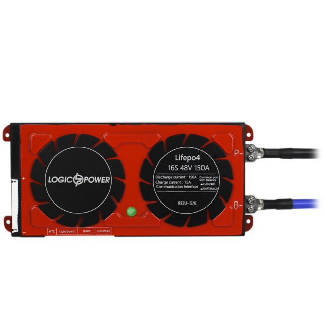 Smart BMS плата LogicPower LP LiFePO4 48V 16S Dis 150A Ch 75A UART+RS485+CAN