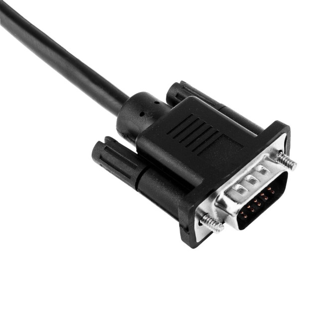 Кабель VGA-5.0BK 5 м черный (с двумя ферритовыми кольцами) Кабель VGA-5.0BK 5 м черный (с двумя ферритовыми кольцами)