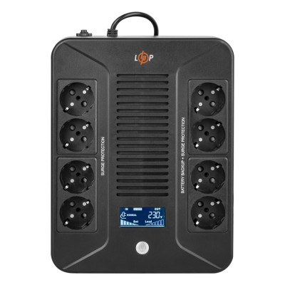 Источник бесперебойного питания (ИБП) LogicPower LP-UL1000VA-8PS (600Вт) Источник бесперебойного питания (ИБП) LogicPower LP-UL1000VA-8PS (600Вт)