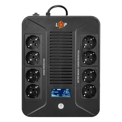 Источник бесперебойного питания (ИБП) LogicPower LP-UL600VA-8PS (360Вт) Источник бесперебойного питания (ИБП) LogicPower LP-UL600VA-8PS (360Вт)