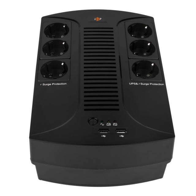 Источник бесперебойного питания (ИБП) LogicPower LP 850VA-6PS (595Вт) Источник бесперебойного питания (ИБП) LogicPower LP 850VA-6PS (595Вт)