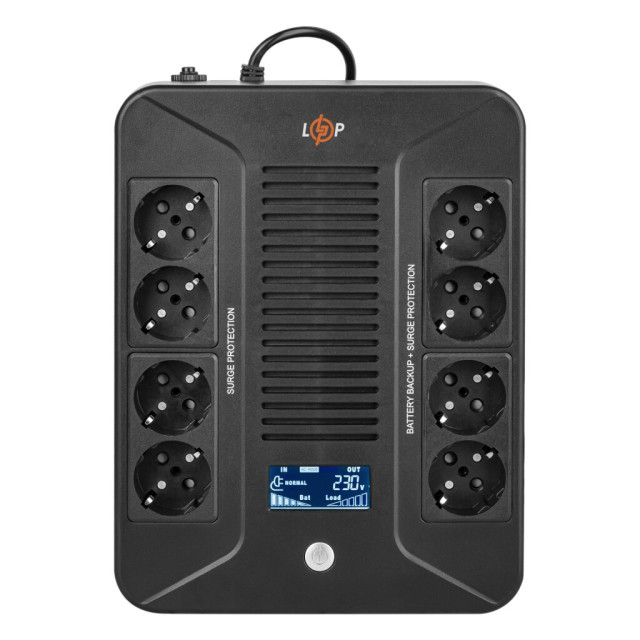 Источник бесперебойного питания (ИБП) LogicPower LP-UL1000VA-8PS (600Вт)