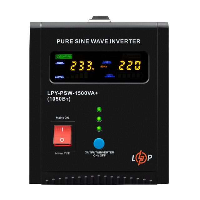 ИБП LogicPower LPY-PSW-1500VA+ (1050Вт) 10A/15A с правильной синусоидой 24V ИБП LogicPower LPY-PSW-1500VA+ (1050Вт) 10A/15A с правильной синусоидой 24V