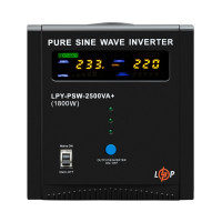 ДБЖ LogicPower LPY-PSW-2500VA+ (1800Вт) 10A/20A з правильною синусоїдою 24V ДБЖ LogicPower LPY-PSW-2500VA+ (1800Вт) 10A/20A з правильною синусоїдою 24V