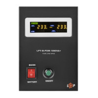ДБЖ з правильною синусоїдою 12V LogicPower LPY-B-PSW-1000VA+(700Вт) 10A/20A